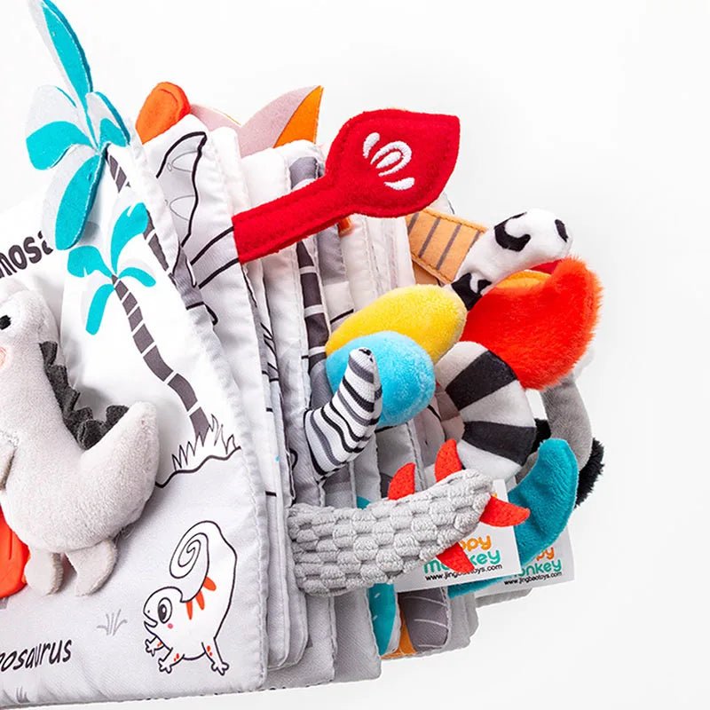 📚 Livre en Tissu Éducatif Bébé – Jouet Sensoriel Montessori dès 0 Mois - jouetsbebe.com