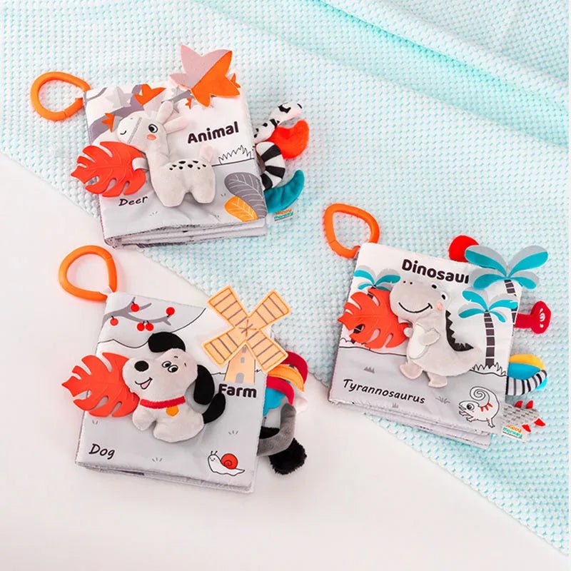 📚 Livre en Tissu Éducatif Bébé – Jouet Sensoriel Montessori dès 0 Mois - jouetsbebe.com