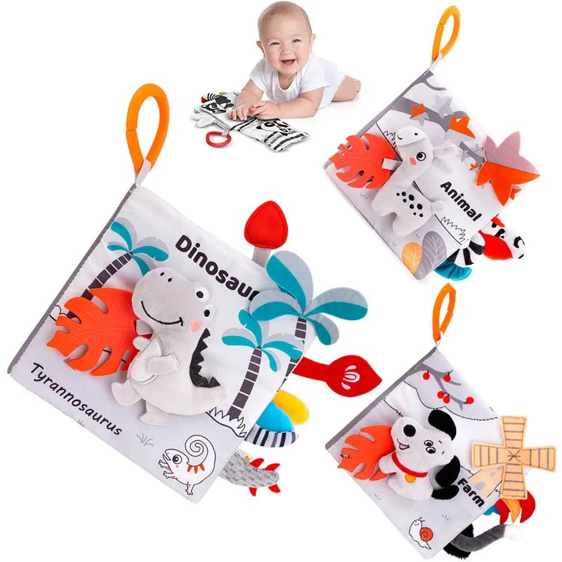 📚 Livre en Tissu Éducatif Bébé – Jouet Sensoriel Montessori dès 0 Mois - jouetsbebe.com