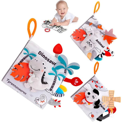 📚 Livre en Tissu Éducatif Bébé – Jouet Sensoriel Montessori dès 0 Mois - jouetsbebe.com