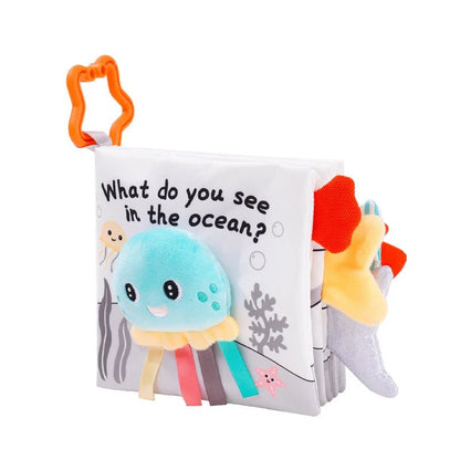 📚 Livre en Tissu Éducatif Bébé – Jouet Sensoriel Montessori dès 0 Mois - jouetsbebe.com