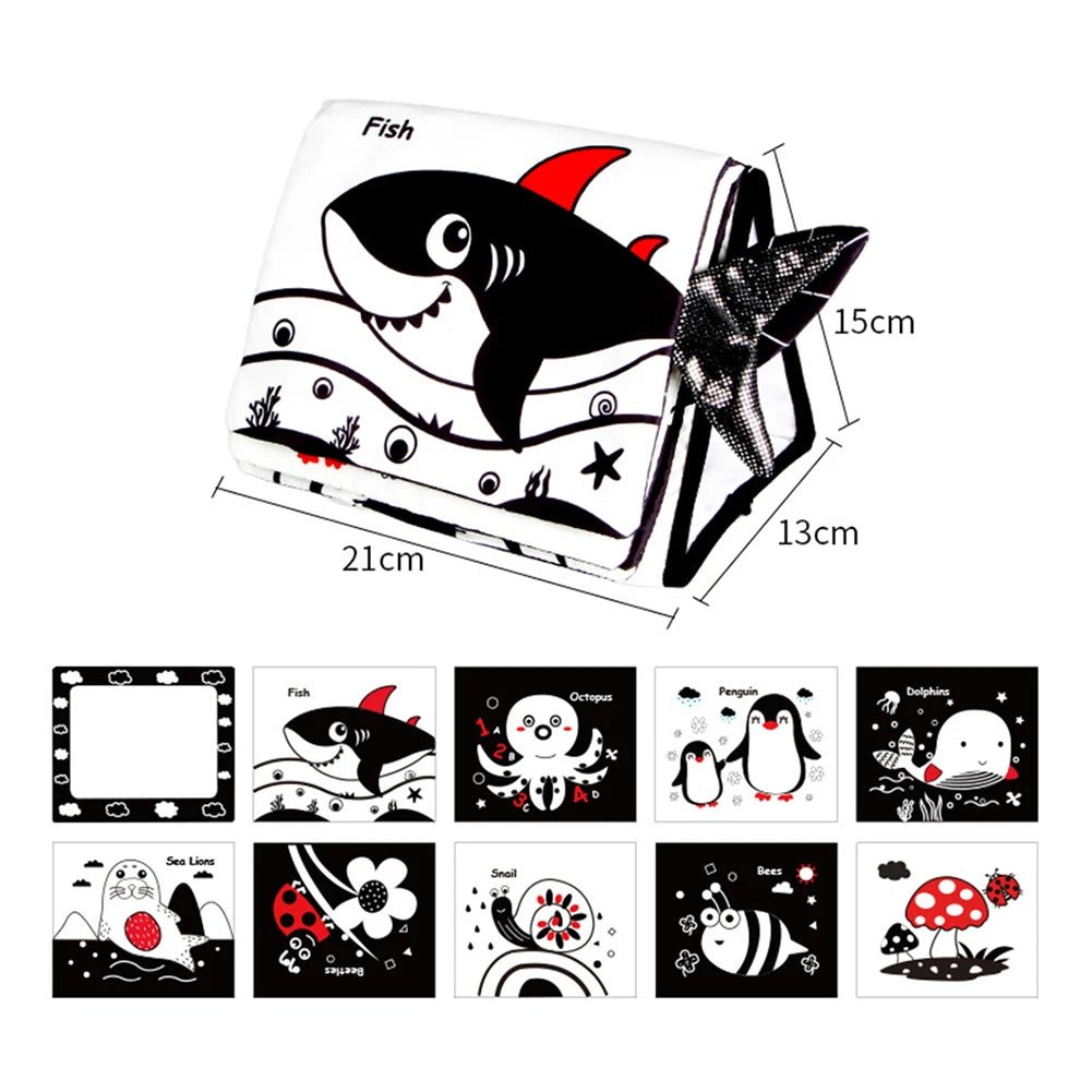 📚 Livre en Tissu Éducatif Bébé – Jouet Sensoriel Montessori dès 0 Mois - jouetsbebe.com