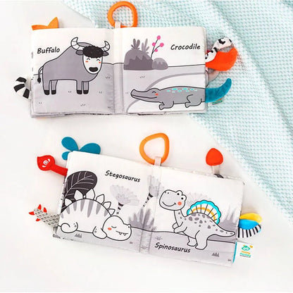 📚 Livre en Tissu Éducatif Bébé – Jouet Sensoriel Montessori dès 0 Mois - jouetsbebe.com