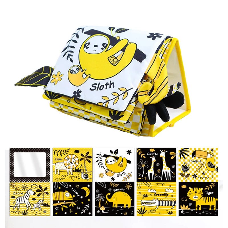 📚 Livre en Tissu Éducatif Bébé – Jouet Sensoriel Montessori dès 0 Mois - jouetsbebe.com