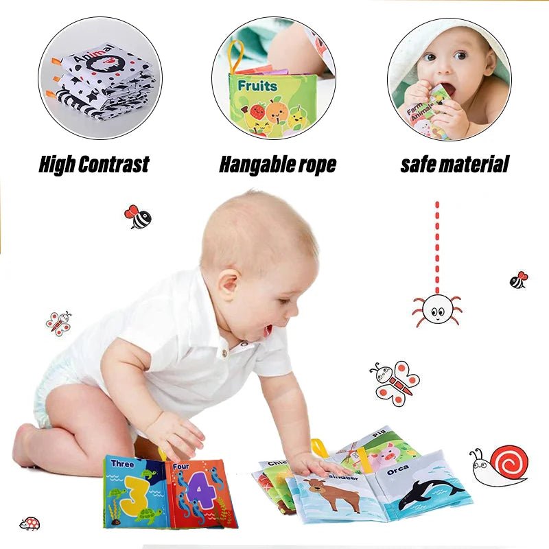 Livre en Tissu pour Bébé - Éducatif et Doux - jouetsbebe.com