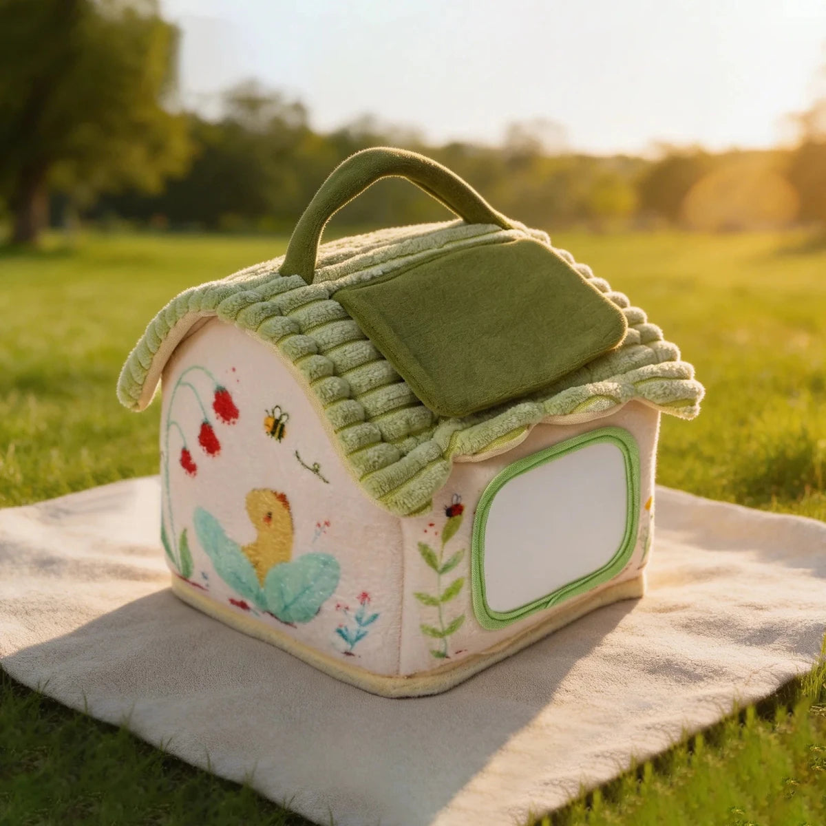 Maison Sensorielle Montessori – Jouet d’Éveil en Tissu sur le Thème de la Ferme - jouetsbebe.com