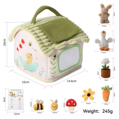 Maison Sensorielle Montessori – Jouet d’Éveil en Tissu sur le Thème de la Ferme - jouetsbebe.com
