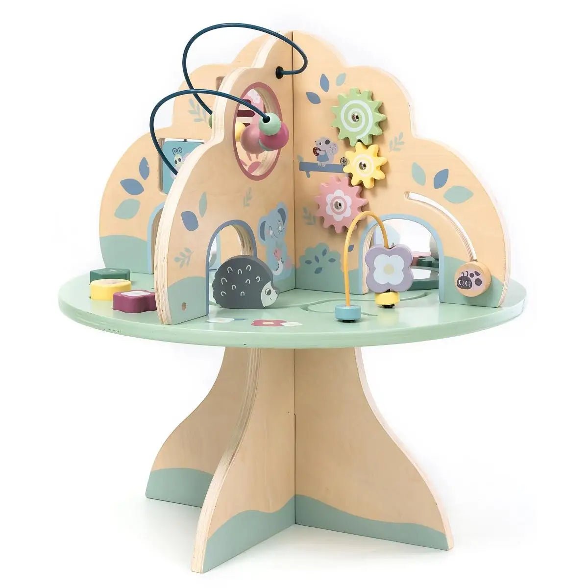 Mamabrum Educational Table Tree Cube Tree Wooden Montessori Sensory Toy for Children 12M + Motor Loop - jouetsbebe.com