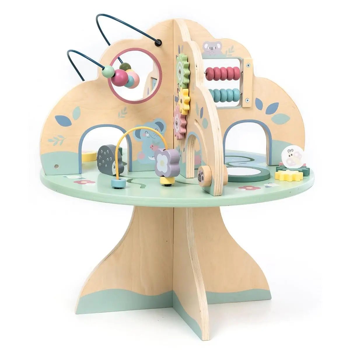 Mamabrum Educational Table Tree Cube Tree Wooden Montessori Sensory Toy for Children 12M + Motor Loop - jouetsbebe.com