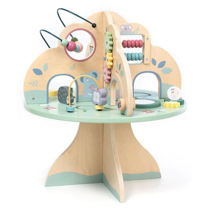 Mamabrum Educational Table Tree Cube Tree Wooden Montessori Sensory Toy for Children 12M + Motor Loop - jouetsbebe.com