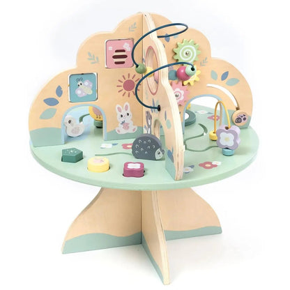 Mamabrum Educational Table Tree Cube Tree Wooden Montessori Sensory Toy for Children 12M + Motor Loop - jouetsbebe.com