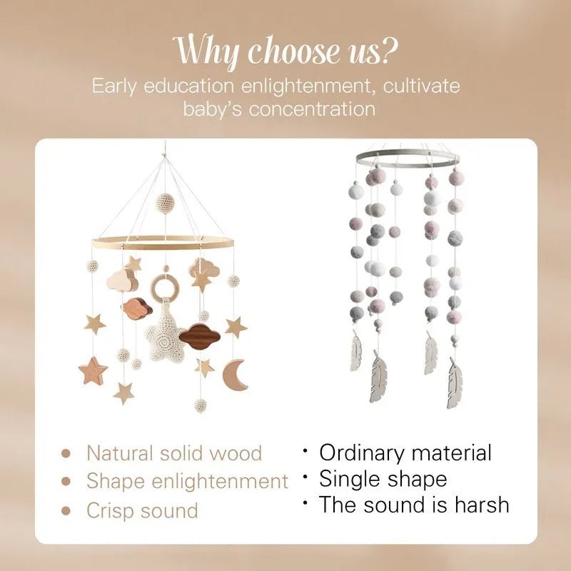 Mobile en bois pour bébé 0 - 12 mois - jouetsbebe.com
