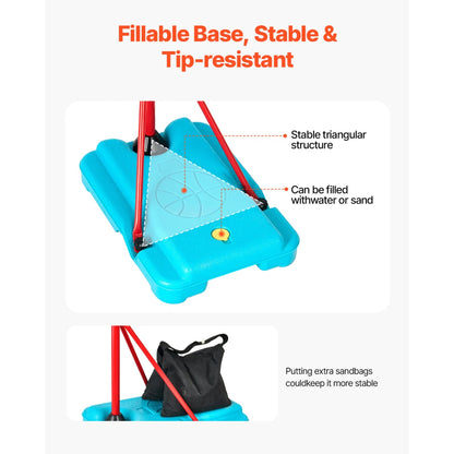 Panier de Basket Réglable pour Enfants – Jeu Sportif Intérieur et Extérieur (Hauteur 104 à 190 cm) - jouetsbebe.com