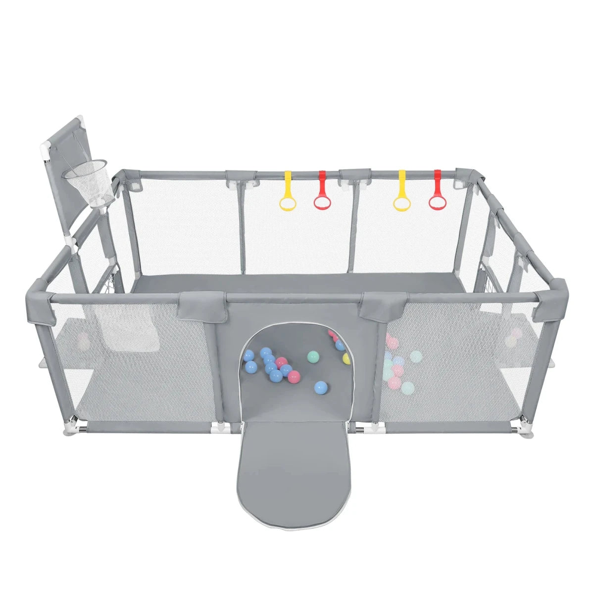 Parc Bébé avec Balles 180 × 120 cm – Aire de Jeu Modulable avec Filet Respirant - jouetsbebe.com