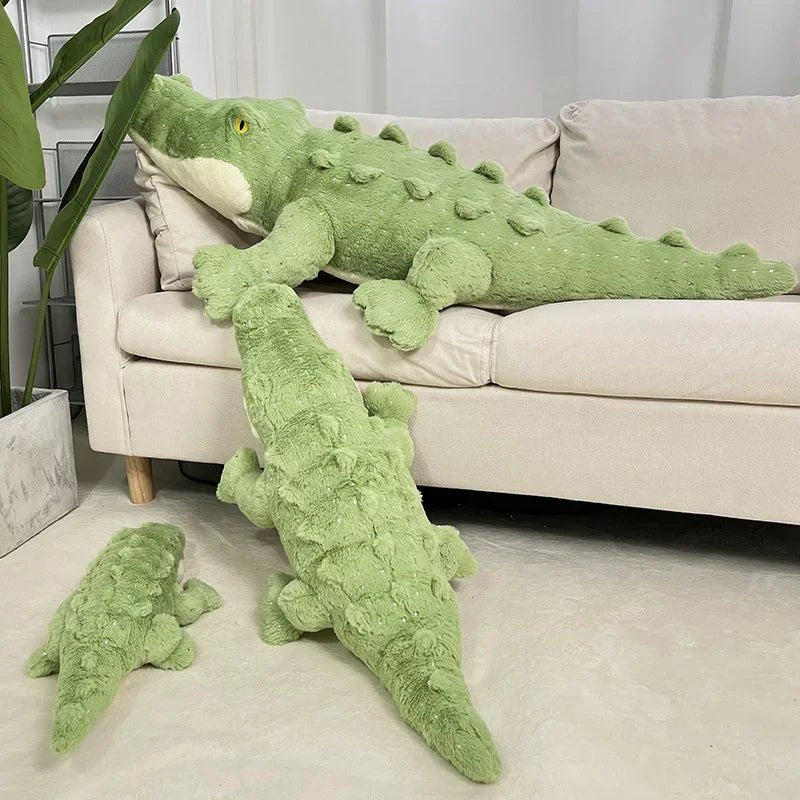 Peluche Crocodile Géante 50 - 110 cm – Coussin Alligator Ultra Doux - jouetsbebe.com