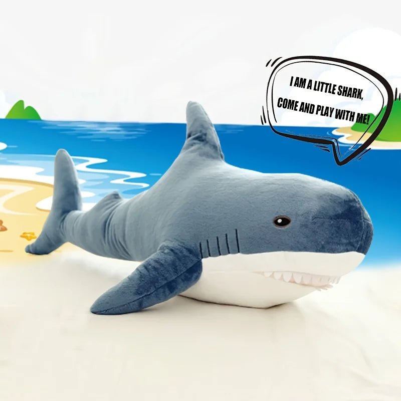 Peluche Requin Géante Ultra Douce – Coussin & Compagnon de Sommeil (40 à 58 cm) - jouetsbebe.com