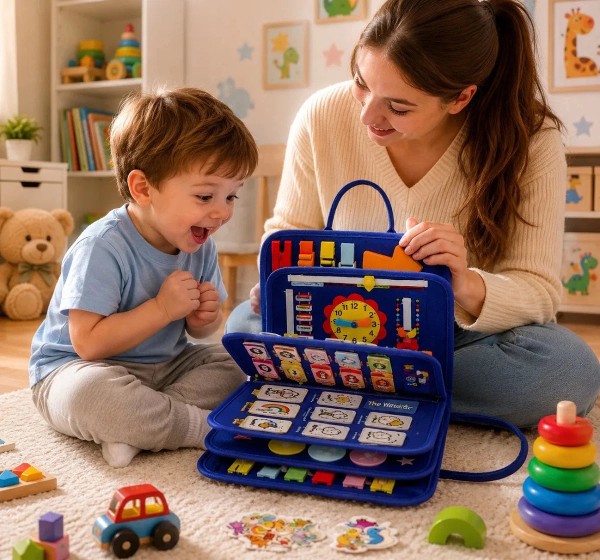 Planche 3D Montessori pour bébé de 0 à 3 ans - jouetsbebe.com