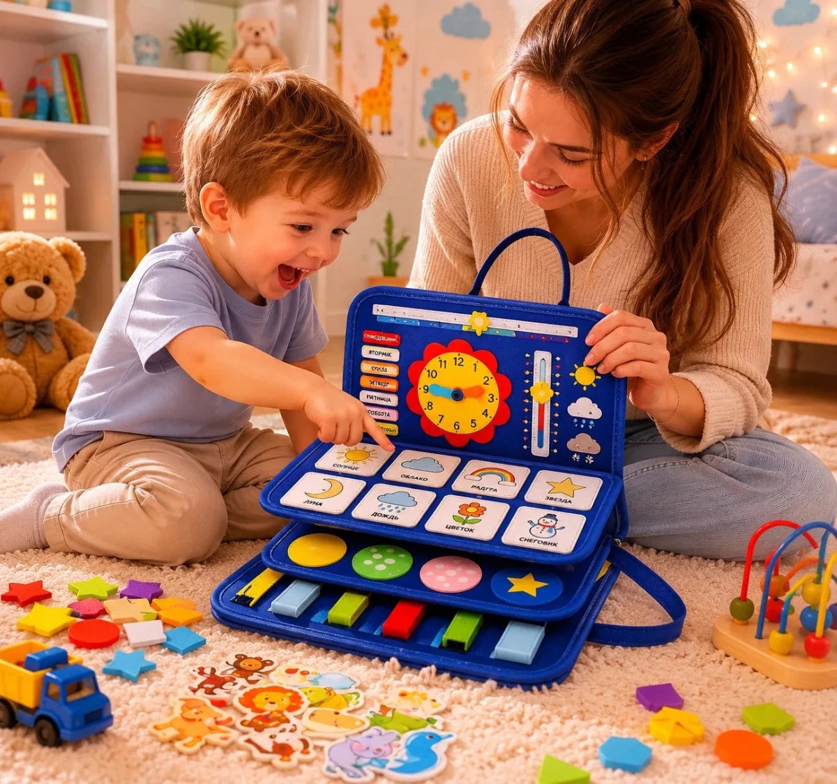 Planche 3D Montessori pour bébé de 0 à 3 ans - jouetsbebe.com