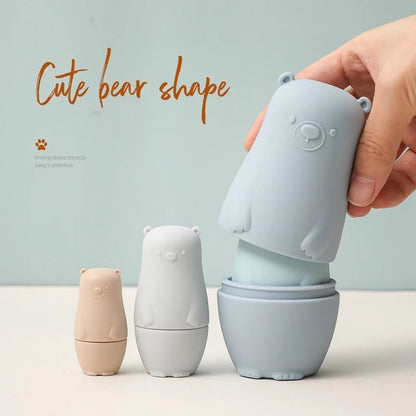 🐻 Poupées Russes Montessori en Silicone – Éducative & Sensorielle 🌈 - jouetsbebe.com