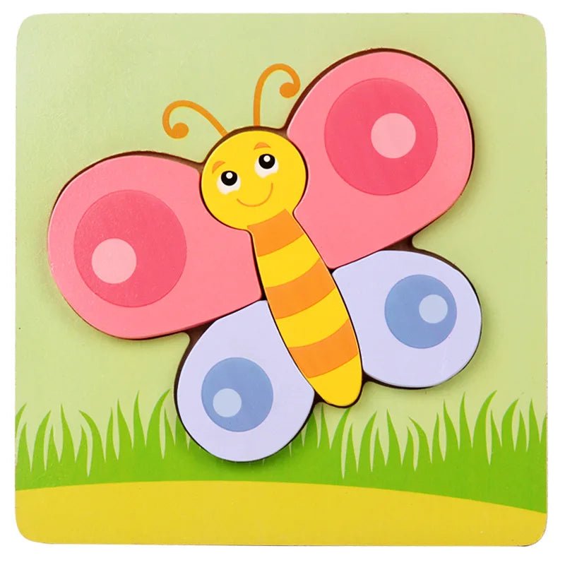 Puzzle 3D en Bois Montessori – Animaux & Dinosaures - jouetsbebe.com