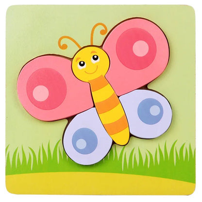 Puzzle 3D en Bois Montessori – Animaux & Dinosaures - jouetsbebe.com