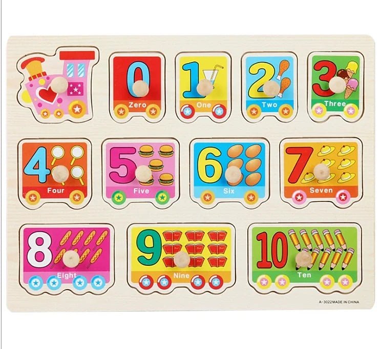 🧩 Puzzle Montessori en Bois 30 cm (Animaux et Véhicules) - jouetsbebe.com