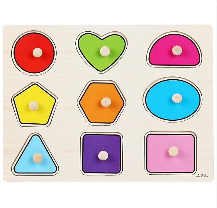 🧩 Puzzle Montessori en Bois 30 cm (Animaux et Véhicules) - jouetsbebe.com