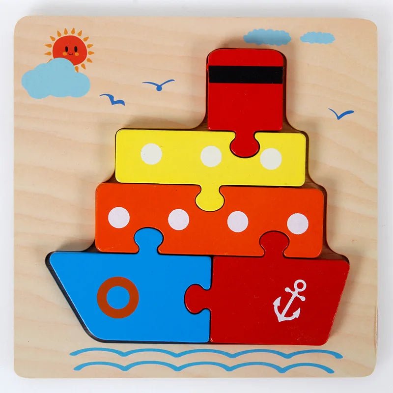 Puzzles en Bois Montessori pour Enfants de 1 à 3 Ans - Le Bon Plan