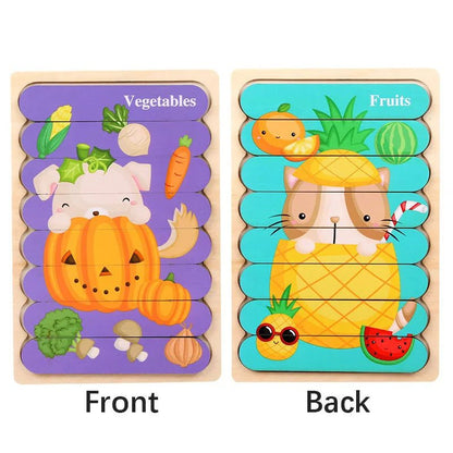 Puzzles en bois Montessori pour enfants de 1 à 3 ans - jouetsbebe.com
