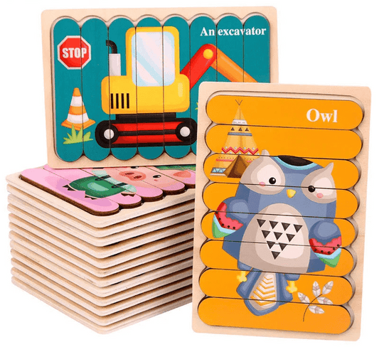 Puzzles en bois Montessori pour enfants de 1 à 3 ans - jouetsbebe.com