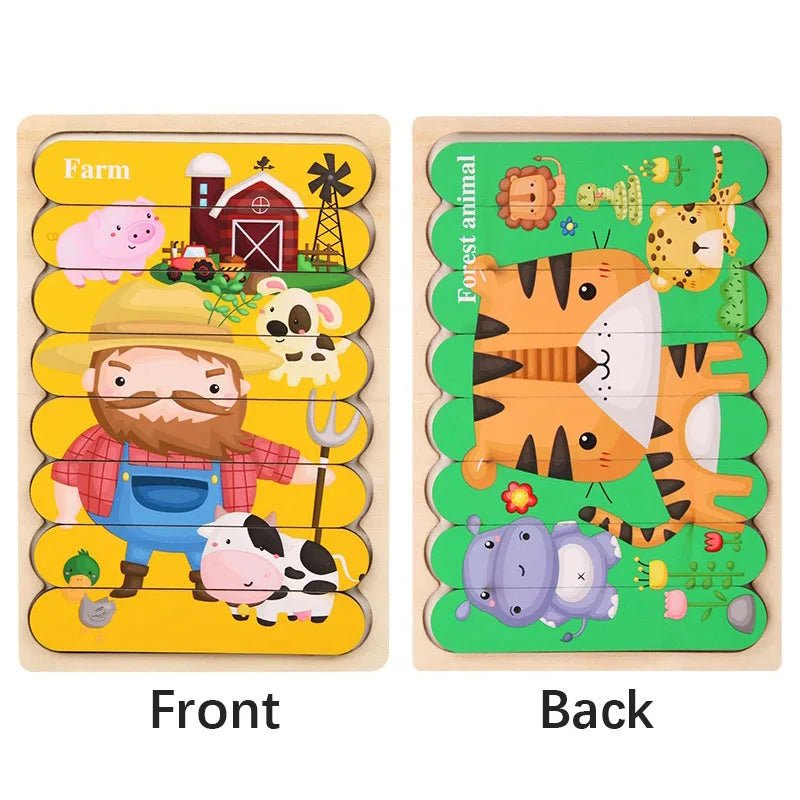 Puzzles en bois Montessori pour enfants de 1 à 3 ans - jouetsbebe.com