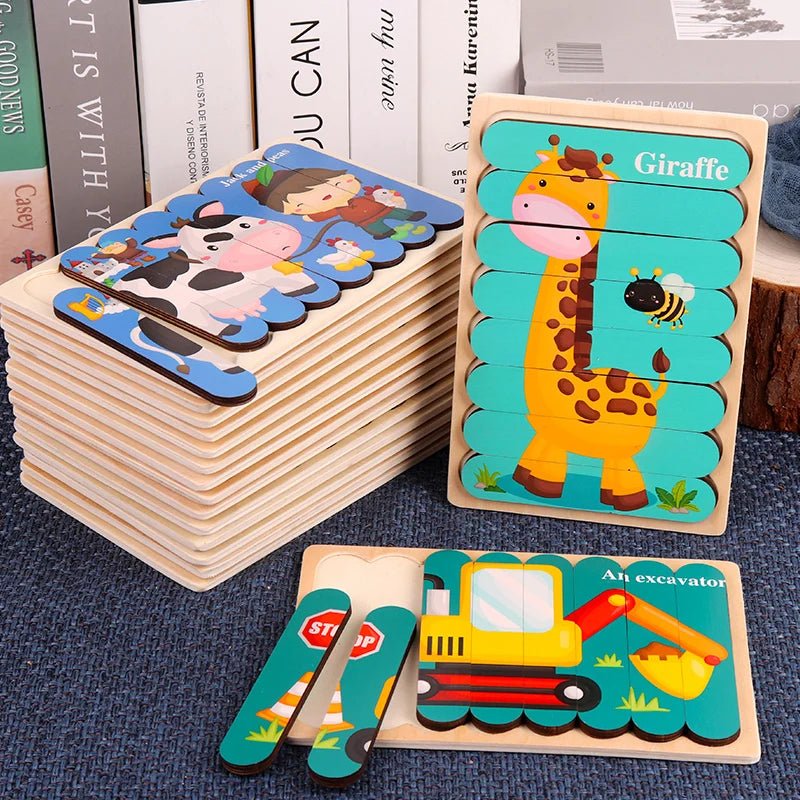 Puzzles en Bois Montessori pour Enfants de 1 à 3 Ans - Le Bon Plan