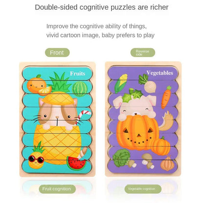 Puzzles en bois Montessori pour enfants de 1 à 3 ans - jouetsbebe.com