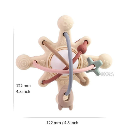 Rattle & Sensory Teether Bed Bell Silicone Montessori Ball Newborn Baby Toys Children's Kids Gift Development Games 0 36 Months - jouetsbebe.com