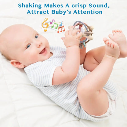 Rattle & Sensory Teether Bed Bell Silicone Montessori Ball Newborn Baby Toys Children's Kids Gift Development Games 0 36 Months - jouetsbebe.com