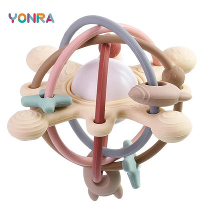 Rattle & Sensory Teether Bed Bell Silicone Montessori Ball Newborn Baby Toys Children's Kids Gift Development Games 0 36 Months - Le Bon Plan