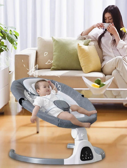 Rocking Baby Bed Electric Luxury Electric Swing Shaker Recliner Baby Auto Swing Chair Five - point Seat Belt With Remote Control - Le Bon Plan