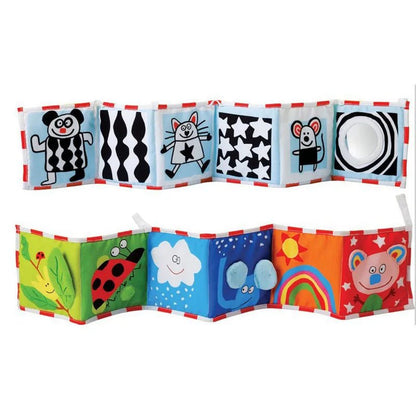 Sensory Cloth Book High Contrast Baby Toys 0M+ Newborn Crib Toys Black and White Animal Cloth Books Montessori Baby Book - jouetsbebe.com