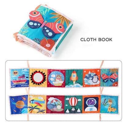 Sensory Cloth Book High Contrast Baby Toys 0M+ Newborn Crib Toys Black and White Animal Cloth Books Montessori Baby Book - jouetsbebe.com