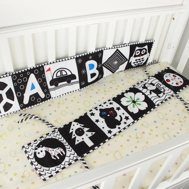 Sensory Cloth Book High Contrast Baby Toys 0M+ Newborn Crib Toys Black and White Animal Cloth Books Montessori Baby Book - jouetsbebe.com