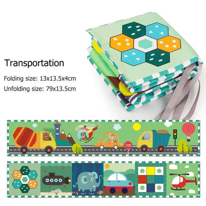 Sensory Cloth Book High Contrast Baby Toys 0M+ Newborn Crib Toys Black and White Animal Cloth Books Montessori Baby Book - jouetsbebe.com