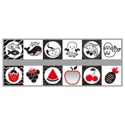 Sensory Cloth Book High Contrast Baby Toys 0M+ Newborn Crib Toys Black and White Animal Cloth Books Montessori Baby Book - jouetsbebe.com
