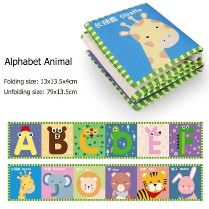 Sensory Cloth Book High Contrast Baby Toys 0M+ Newborn Crib Toys Black and White Animal Cloth Books Montessori Baby Book - jouetsbebe.com