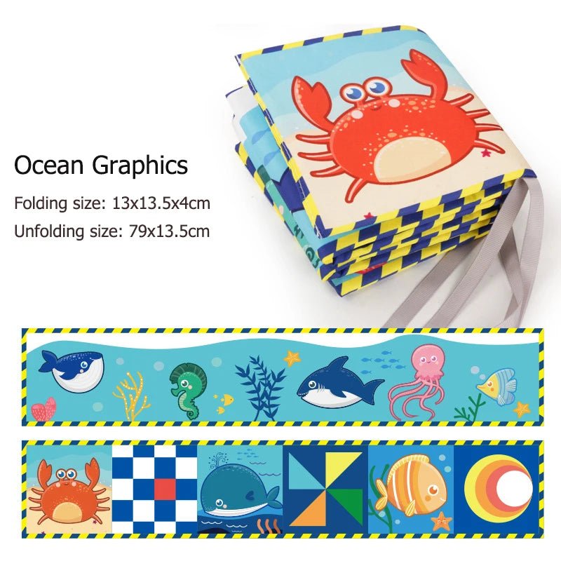 Sensory Cloth Book High Contrast Baby Toys 0M+ Newborn Crib Toys Black and White Animal Cloth Books Montessori Baby Book - jouetsbebe.com