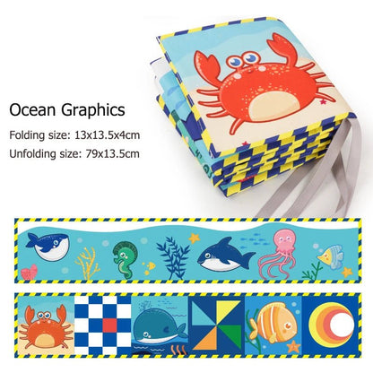 Sensory Cloth Book High Contrast Baby Toys 0M+ Newborn Crib Toys Black and White Animal Cloth Books Montessori Baby Book - jouetsbebe.com
