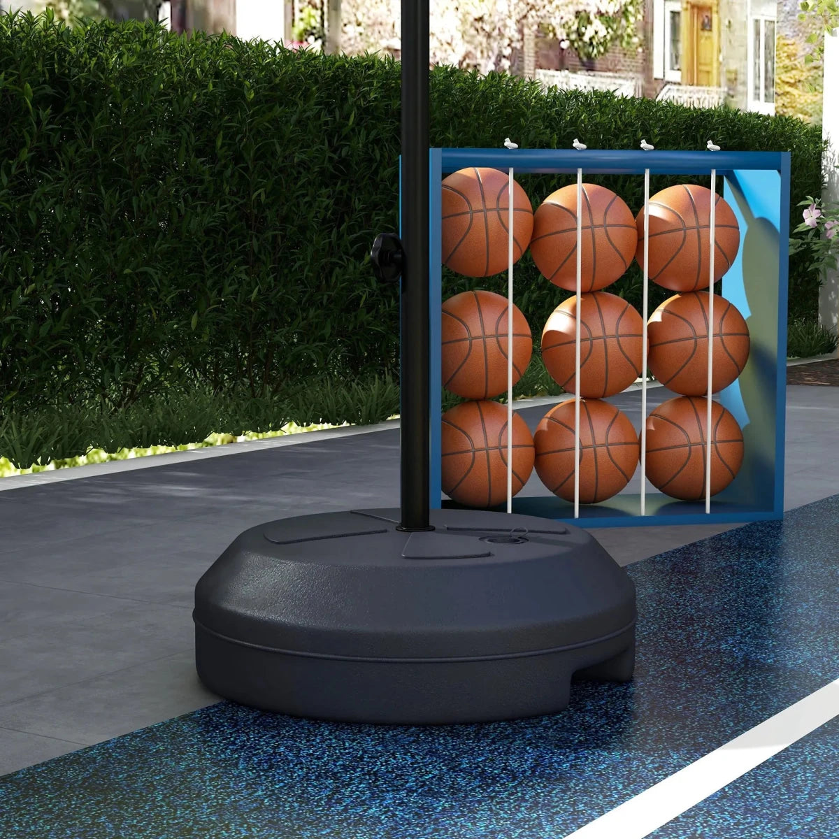 SPORTNOW 2 1 ball basket with adjustable height cm and cm and magnetic darts game - jouetsbebe.com