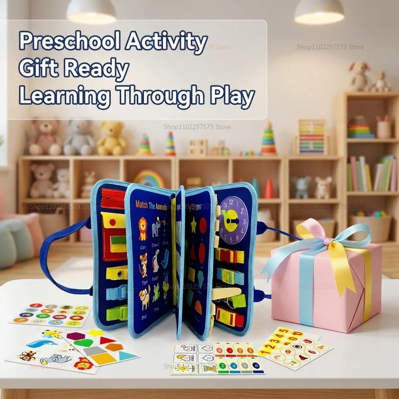 Tableau d’Activités Montessori en Feutrine – Jeu Éducatif et Sensoriel - jouetsbebe.com