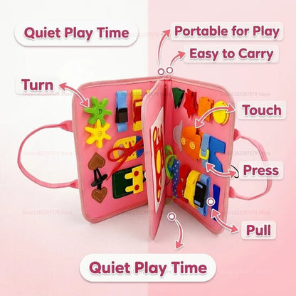 Tableau d’Activités Montessori en Feutrine – Jeu Éducatif et Sensoriel - jouetsbebe.com