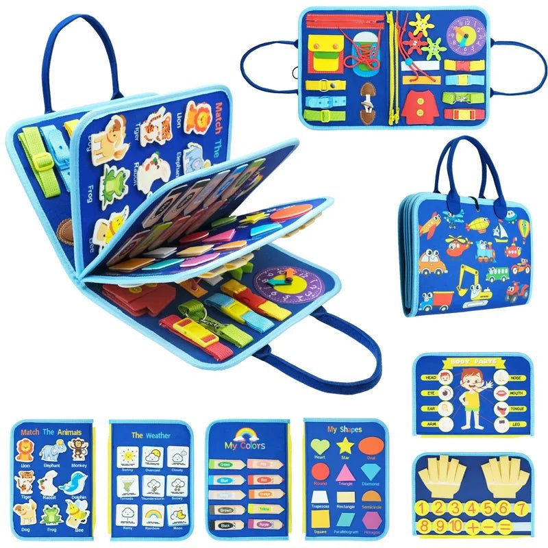 Tableau d’Activités Montessori en Feutrine – Jeu Éducatif et Sensoriel - jouetsbebe.com