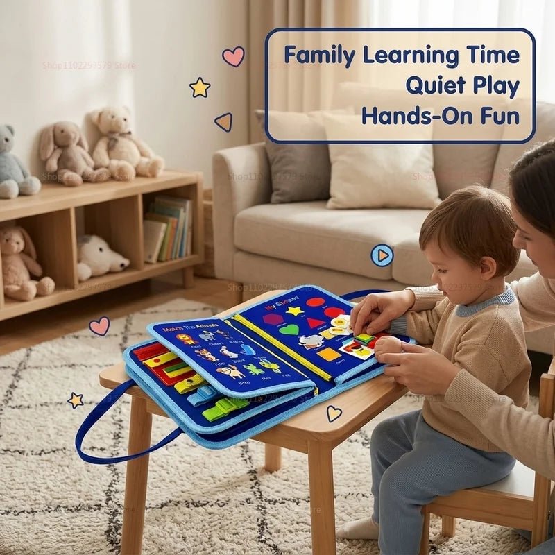 Tableau d’Activités Montessori en Feutrine – Jeu Éducatif et Sensoriel - jouetsbebe.com